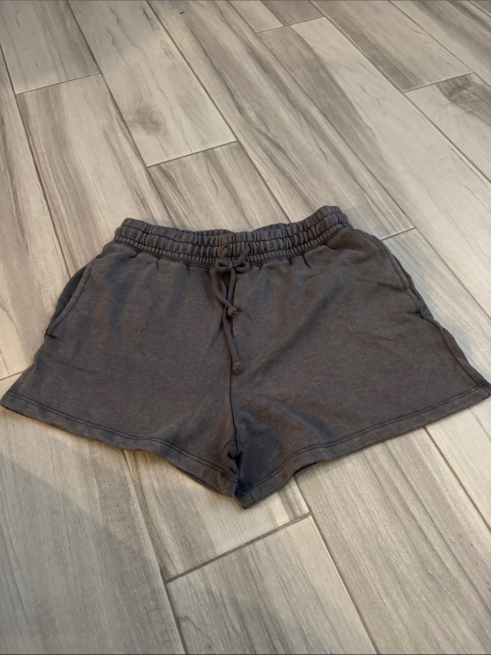 Aeropostale Dark Charcoal Drawstring Athletic Shorts